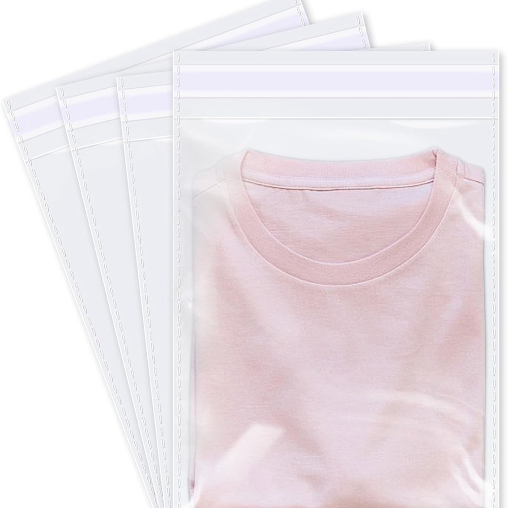 50ct  9X12 ASSORTED USED POLY SHIRT BAGS